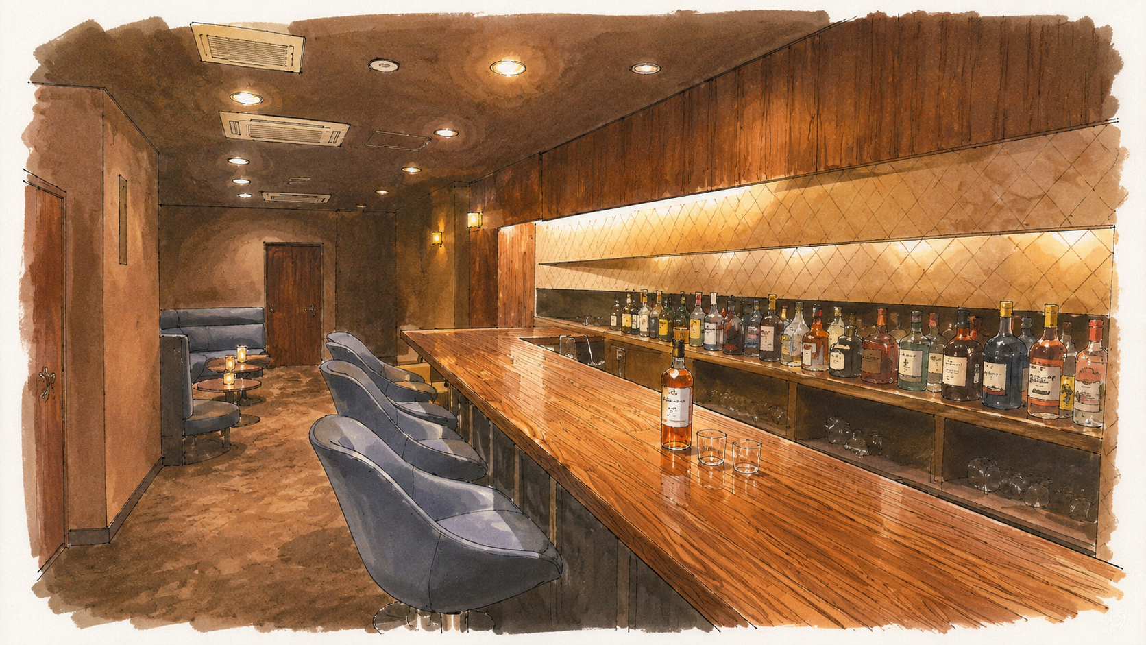 BAR SPEAR 店内